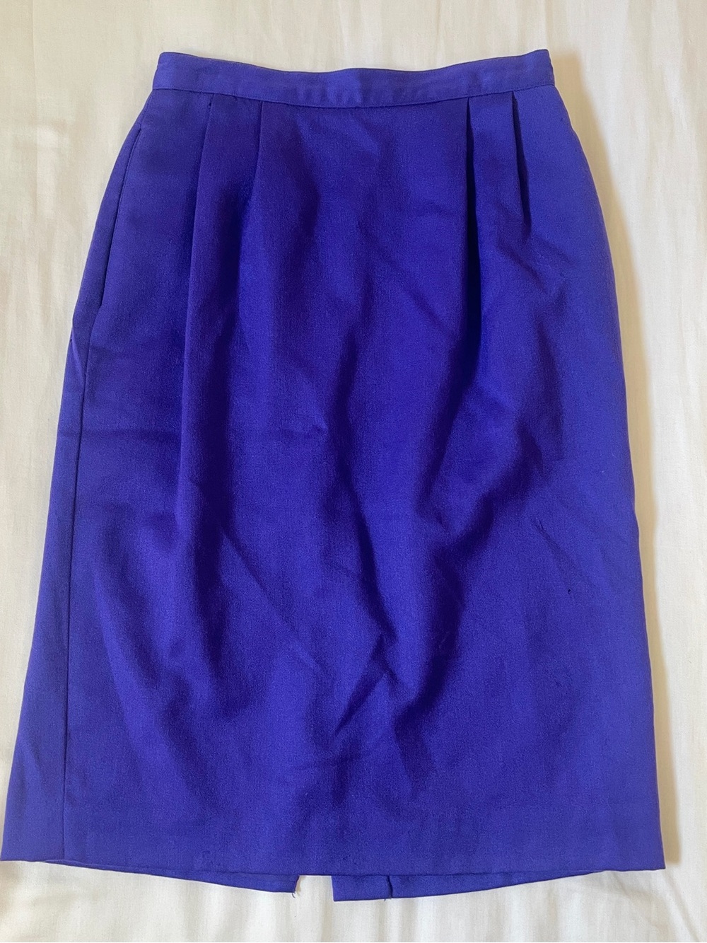 Liz Claiborne Collection Indigo Wool Pencil Skirt